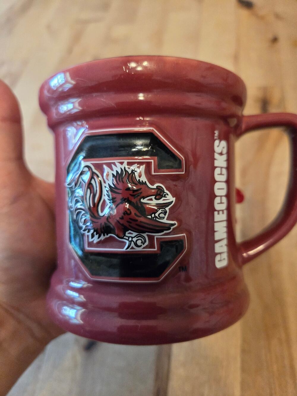 South Carolina Gamecocks NCAA 3D Sculpted Ceramic Coffee Mug Cup EUC Garnet